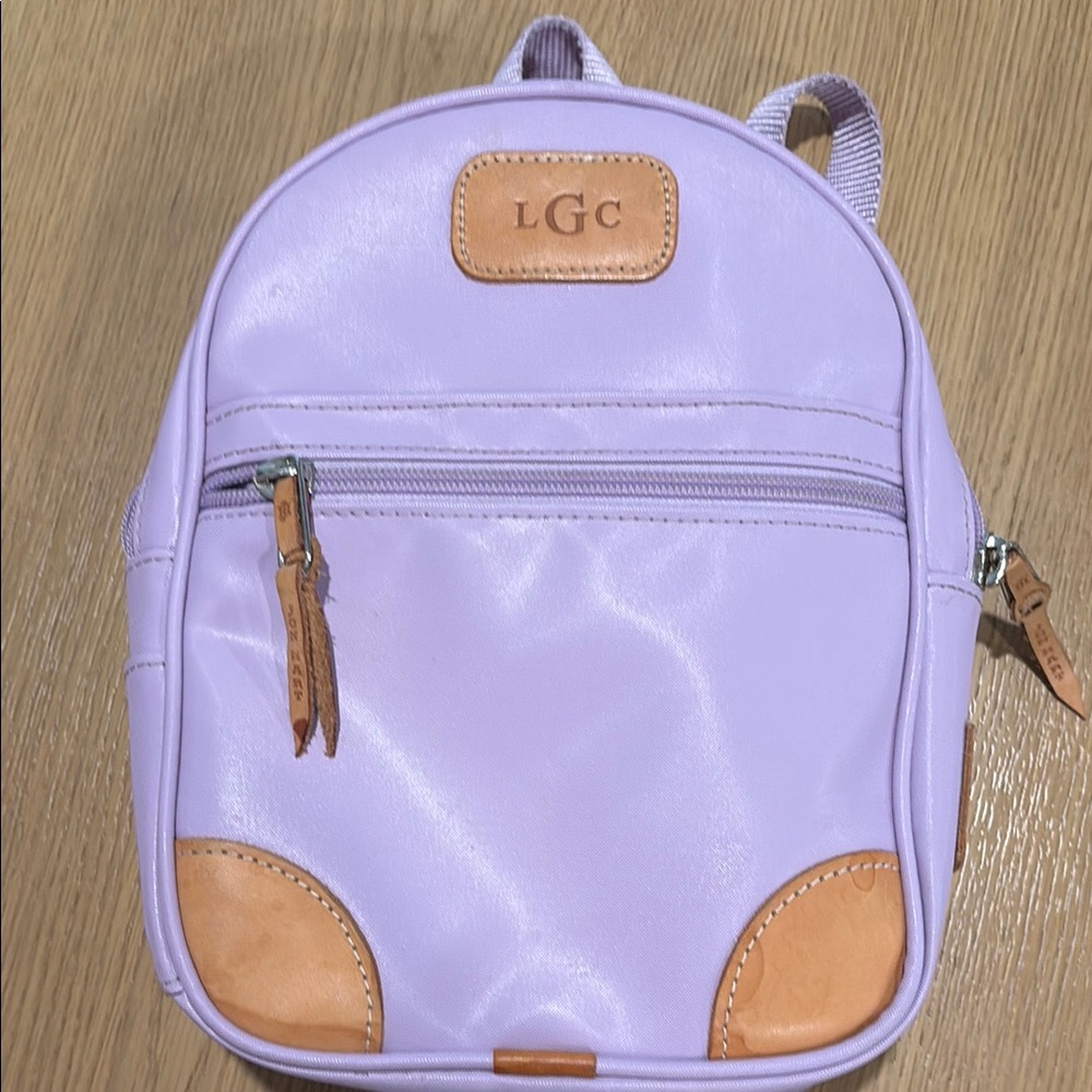 Jon Hart Design Purple and Tan Bag with Leather Accents